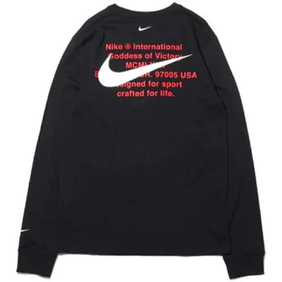 Лонгслив Nike Double Swoosh Ls Shirt DB6156-010 (black)