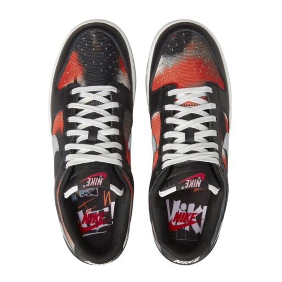 Кроссовки Nike Dunk Low Retro PRM "Graffiti Black Red" DM0108-001 (black-tumbled grey)