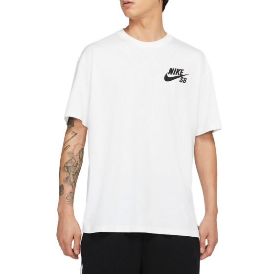 Футболка Nike SB Logo Tee DC7817-100 (white-black)