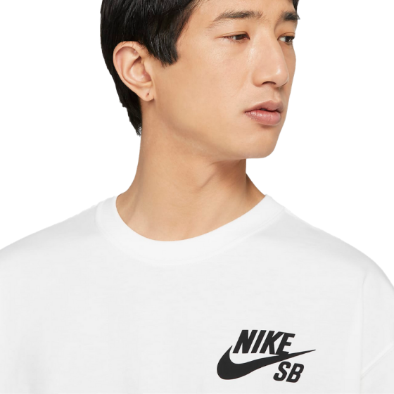 Футболка Nike SB Logo Tee DC7817-100 (white-black)