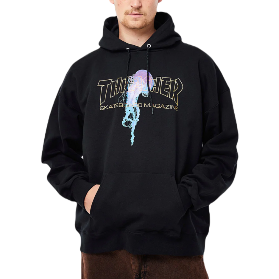 Худи Thrasher Atlantic Drift Hoodie 314264 (black-orange)