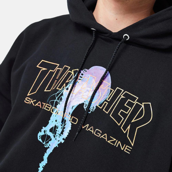 Худи Thrasher Atlantic Drift Hoodie 314264 (black-orange)