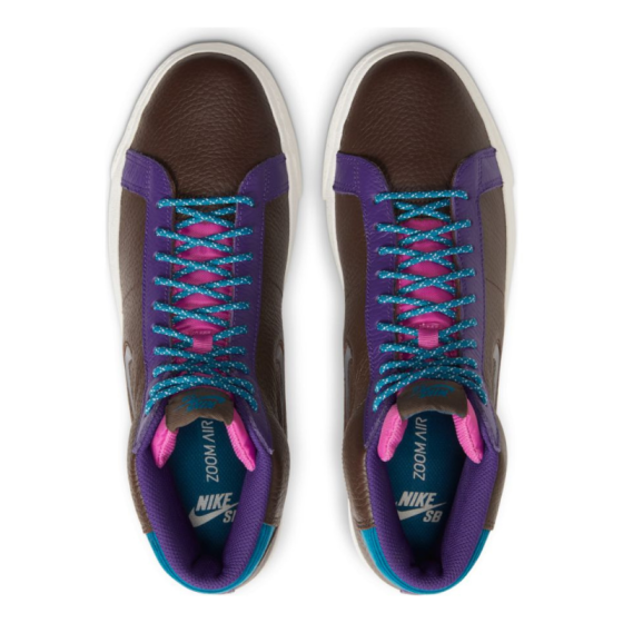 Кеды Nike SB Zoom Blazer Mid Premium CU5283-201 (baroque brown-white-green)