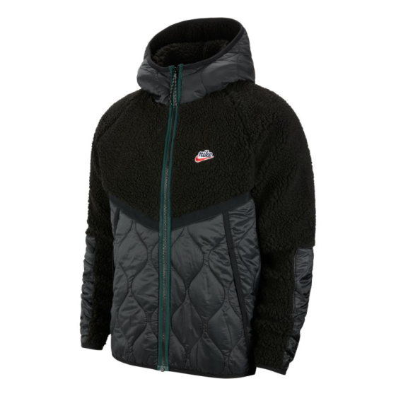 Куртка Nike Heritage Insulated Jacket CU4446-010 (black-pro green)