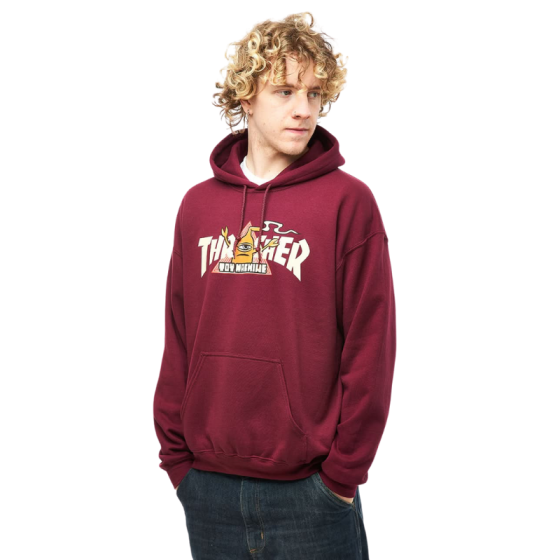 Худи Thrasher X Toy Machine Vortex 315045 (maroon)
