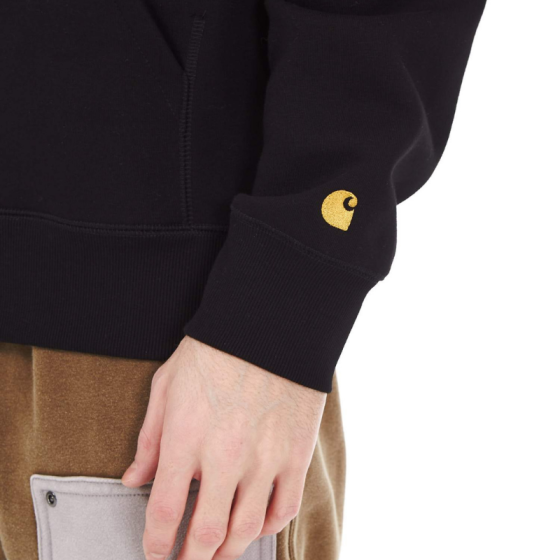 Худи Carhartt WIP Hooded Chase Sweatshirt I026384 (black-gold)
