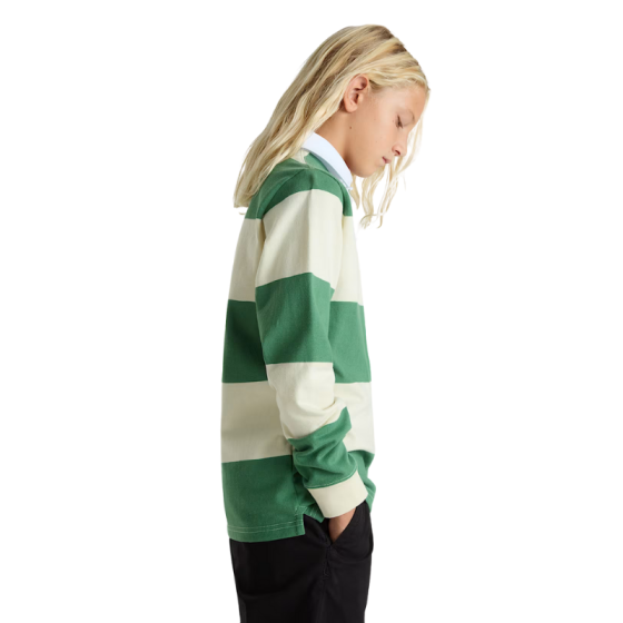 Поло Регби Детское Vans Ward Stripe Rugby Knit Shirt VN000MGJE4T (fairway-lemon icing)