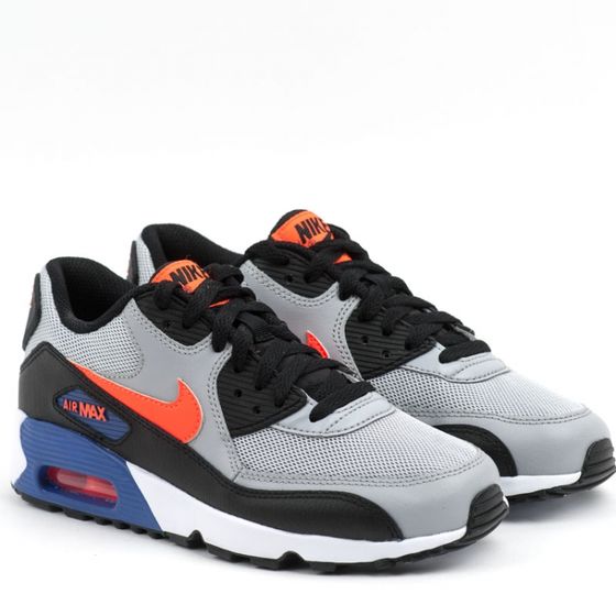 Кроссовки детские Nike Air Max 90 Mesh GS 833418-002 (wolf grey-total crimson)