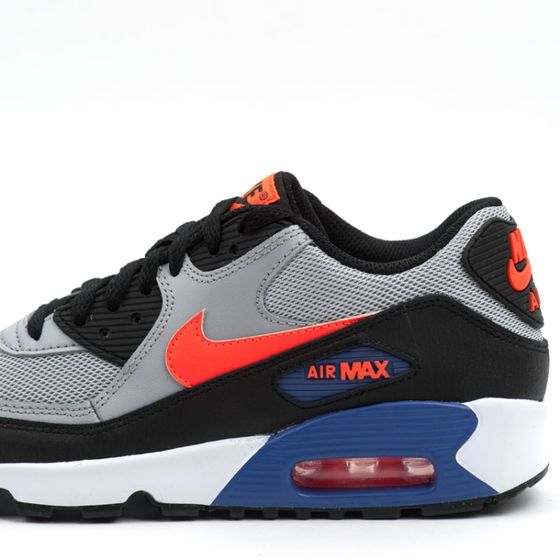 Кроссовки детские Nike Air Max 90 Mesh GS 833418-002 (wolf grey-total crimson)