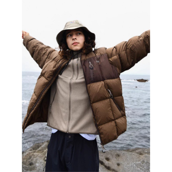 Пуховик Nothomme Contrast Color Down Jacket 23M012brn (brown)