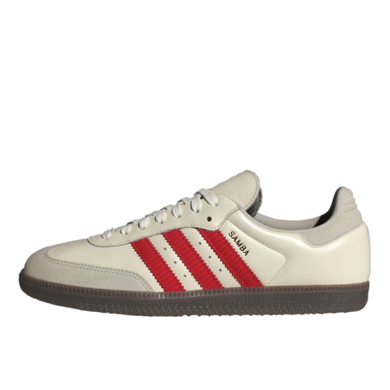 Кроссовки adidas Originals Samba OG IH6815 (off white-better scarlet-gum)