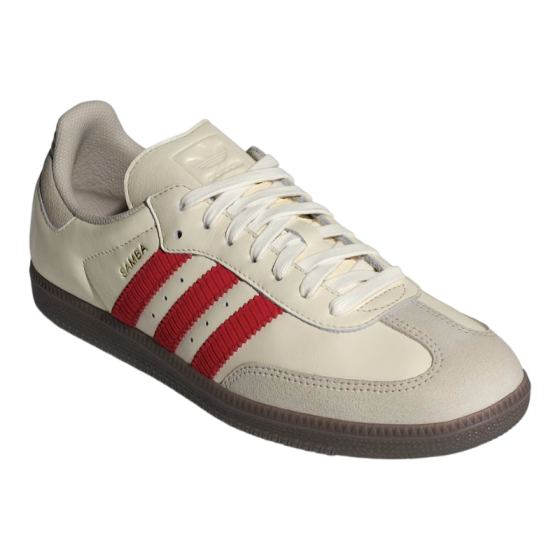 Кроссовки adidas Originals Samba OG IH6815 (off white-better scarlet-gum)