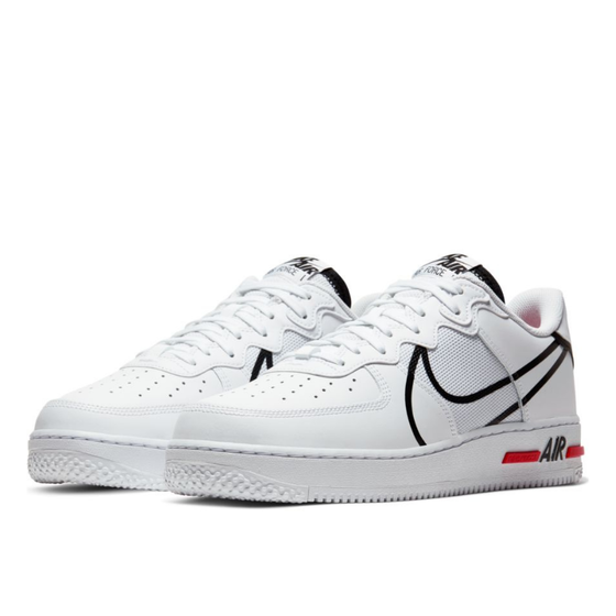 Nike air force 1 white red tick hot sale