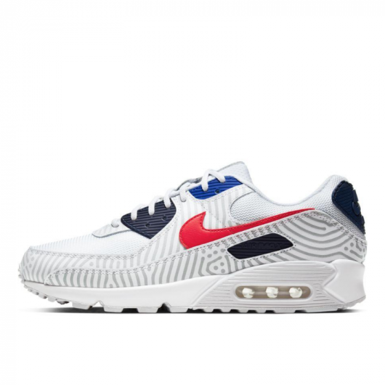 Кроссовки Nike Air Max 90 CW7574-100 (white-university red)