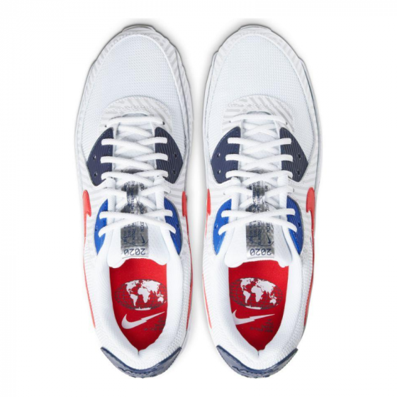Кроссовки Nike Air Max 90 CW7574-100 (white-university red)