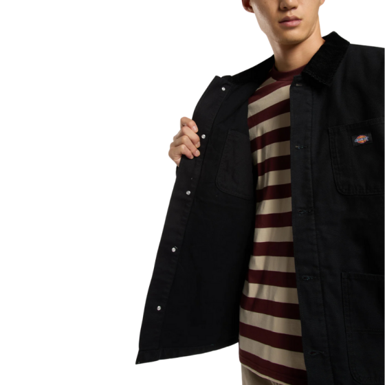 Куртка Dickies Chore Jacket Lined Canvas DK0A87O3BLK1 (black)