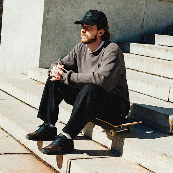 Кеды Vans Skate Half Cab Wafflecup VN000D9ZY49 (brown-black)