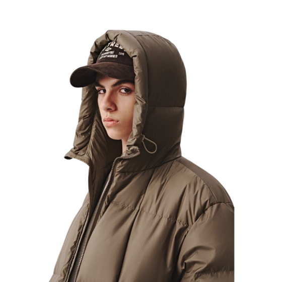 Пуховик 714Street Hooded Down Jacket 421777brw (brown)