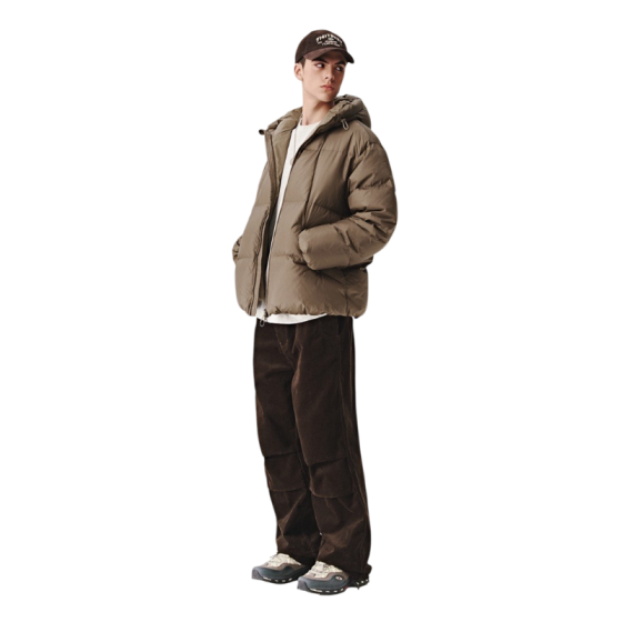 Пуховик 714Street Hooded Down Jacket 421777brw (brown)
