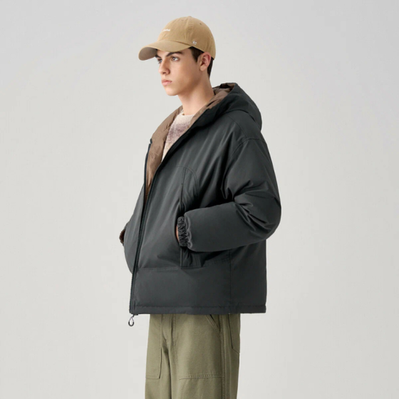 Куртка 714Street Reversible Hooded Jacket 421678dnvybrw (grey-brown)