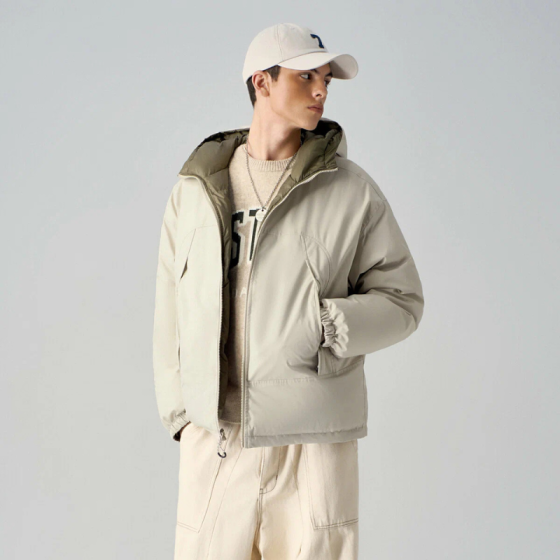 Куртка 714Street Reversible Hooded Jacket 421678beibrw (beige-brown)