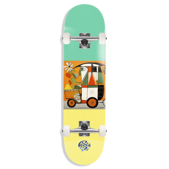 Скейтборд В Сборе Push India Mlsl Complete PUSH515004 (yellow-green)