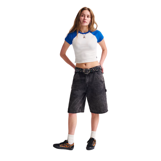 Шорты Vans  Drill Chore Loose Denim Short VN0A7S4SE901 (stonewash black)
