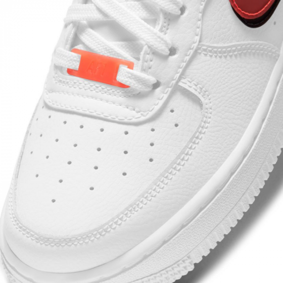 Кроссовки Nike Air Force 1 LV8 GS CW1574-101 (white-bright crimson-black)
