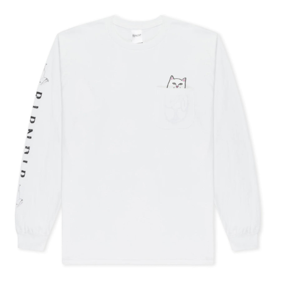 Лонгслив Ripndip Lord Nermal Pocket Ls RND0427 (white)
