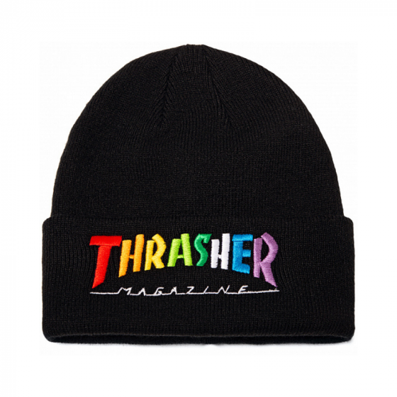 Шапка Thrasher Rainbow Mag Beanie 3131396 (black)